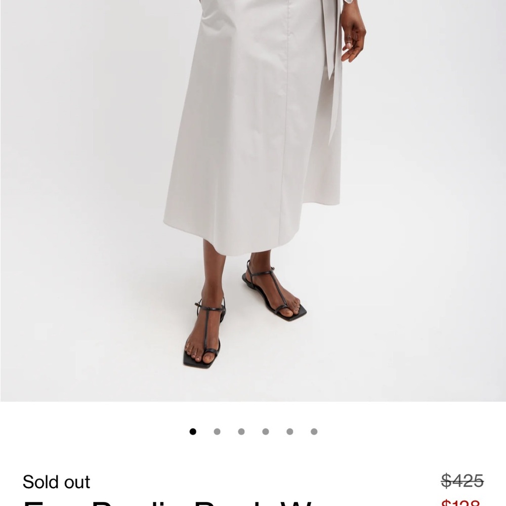 Tibi Beige  wrap Midi Skirt